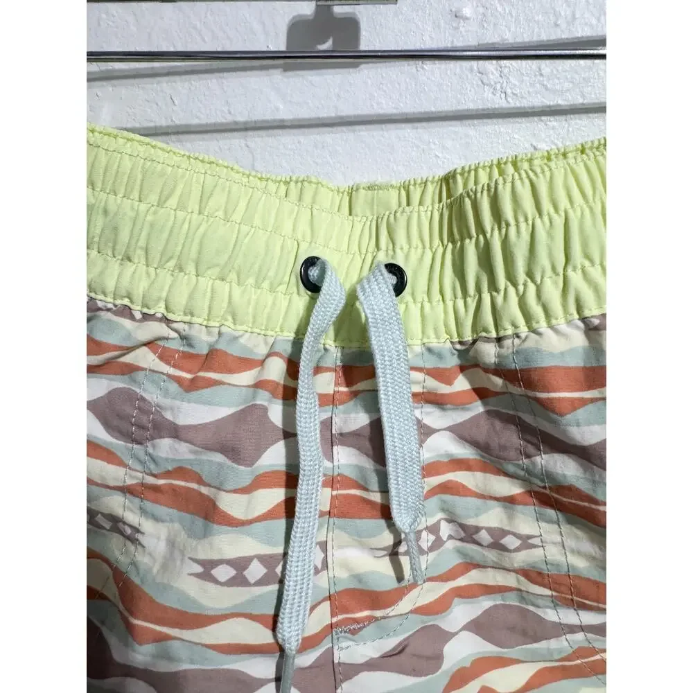 Patagonia Board Baggie Girl L Bottom Shorts Costa Rica Drawstring Yellow Swim
